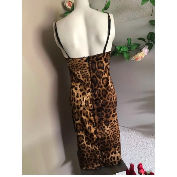 Dolce & Gabbana Underwear midi synthetic leopard slip dress. Good condition. - Picture 2 of 8